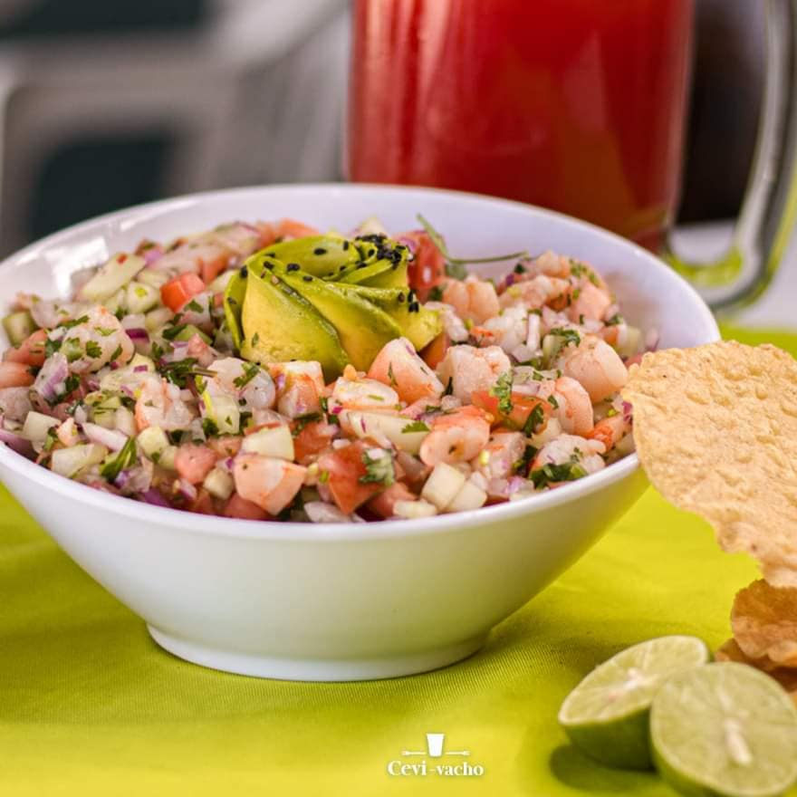 Ceviche Tradicional de Camarón + Bebida