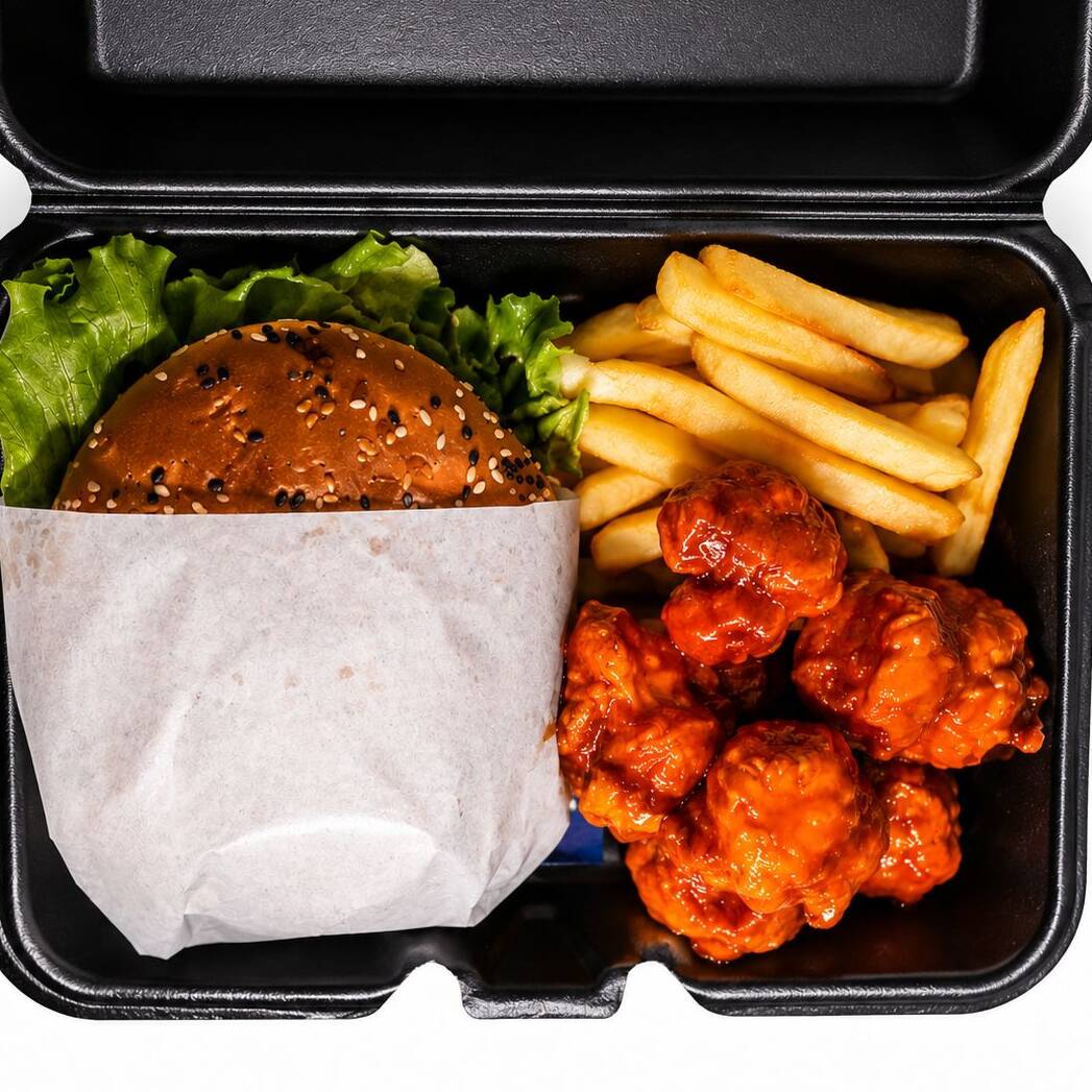 COMBO BURGER CLASIC + BONELESS + BEBIDA GRATIS