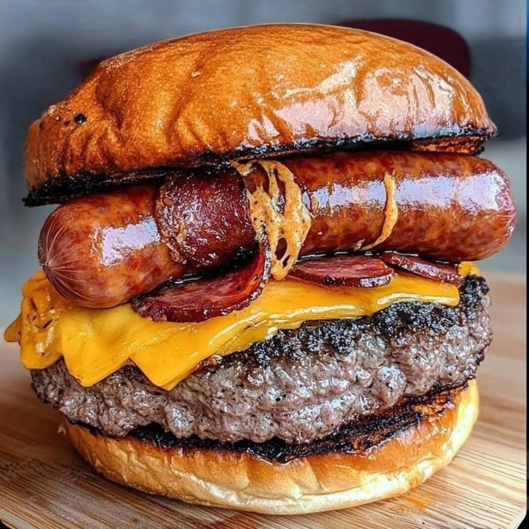 Hamburguesa de Pollo con Chorizo