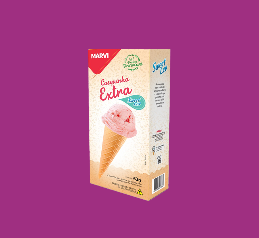 Casquinha super crocante e deliciosa. Sem açúcar e sem lactose. Alérgicos: Contém glúten. Pode conter derivados de leite, loja e castanhas.
