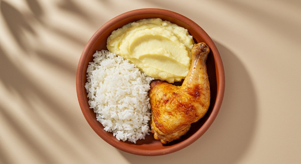 Pollo al horno con pure