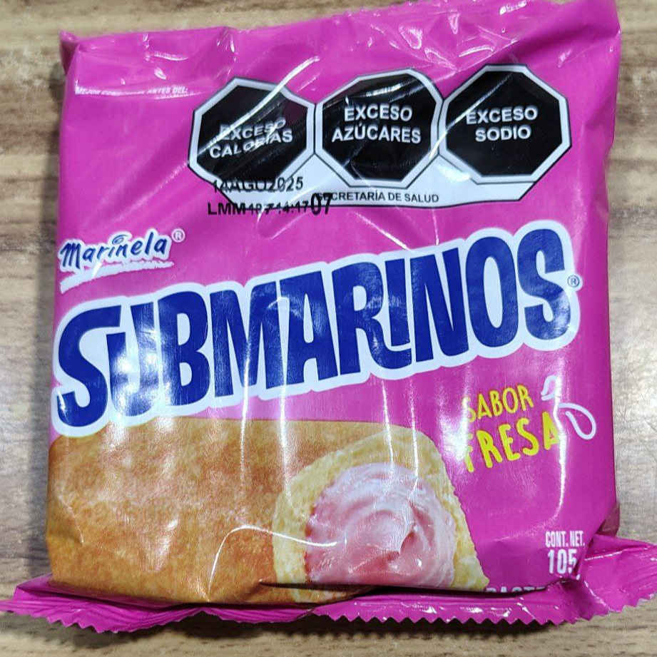 Submarinos Sabor Fresa 105 G