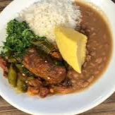 ARROZ,FEIJÃO,COSTELINHA ,QUIABO ANGU E SALADA