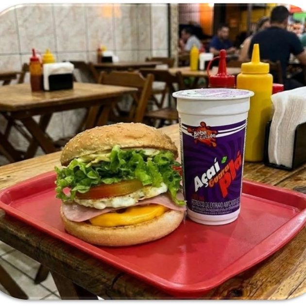 x-tudo completo + copinho .