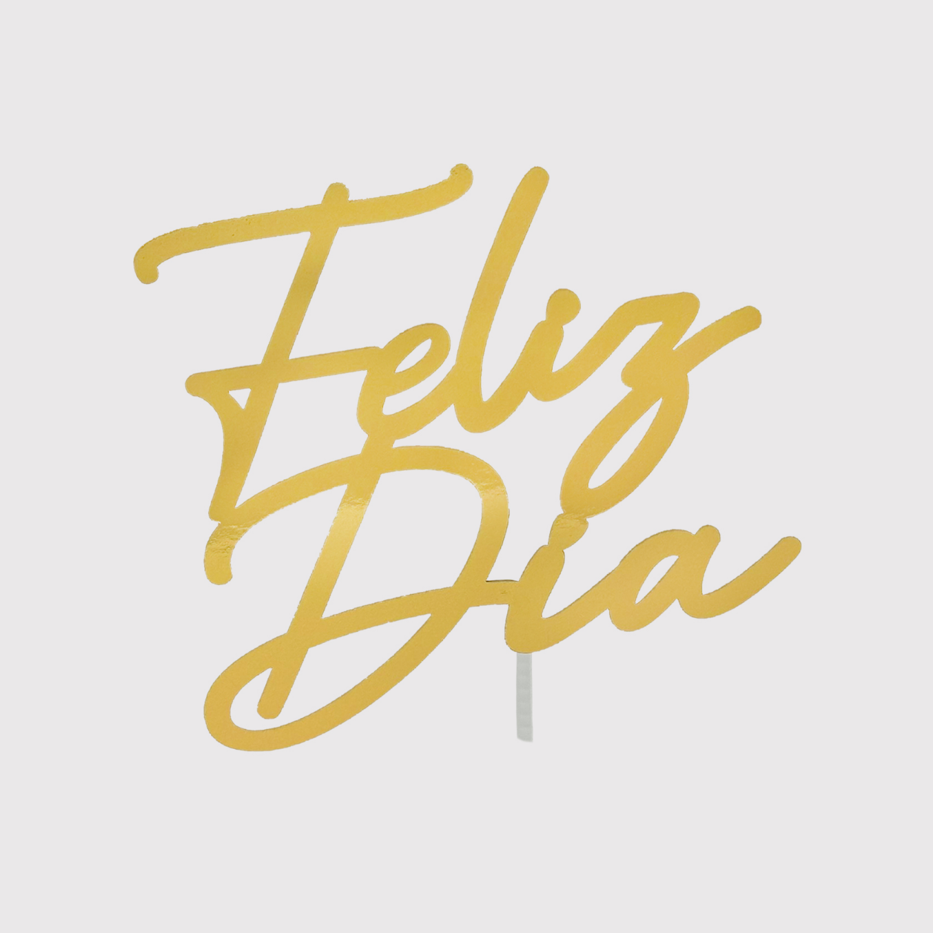 Cake Topper Feliz Día Dorado