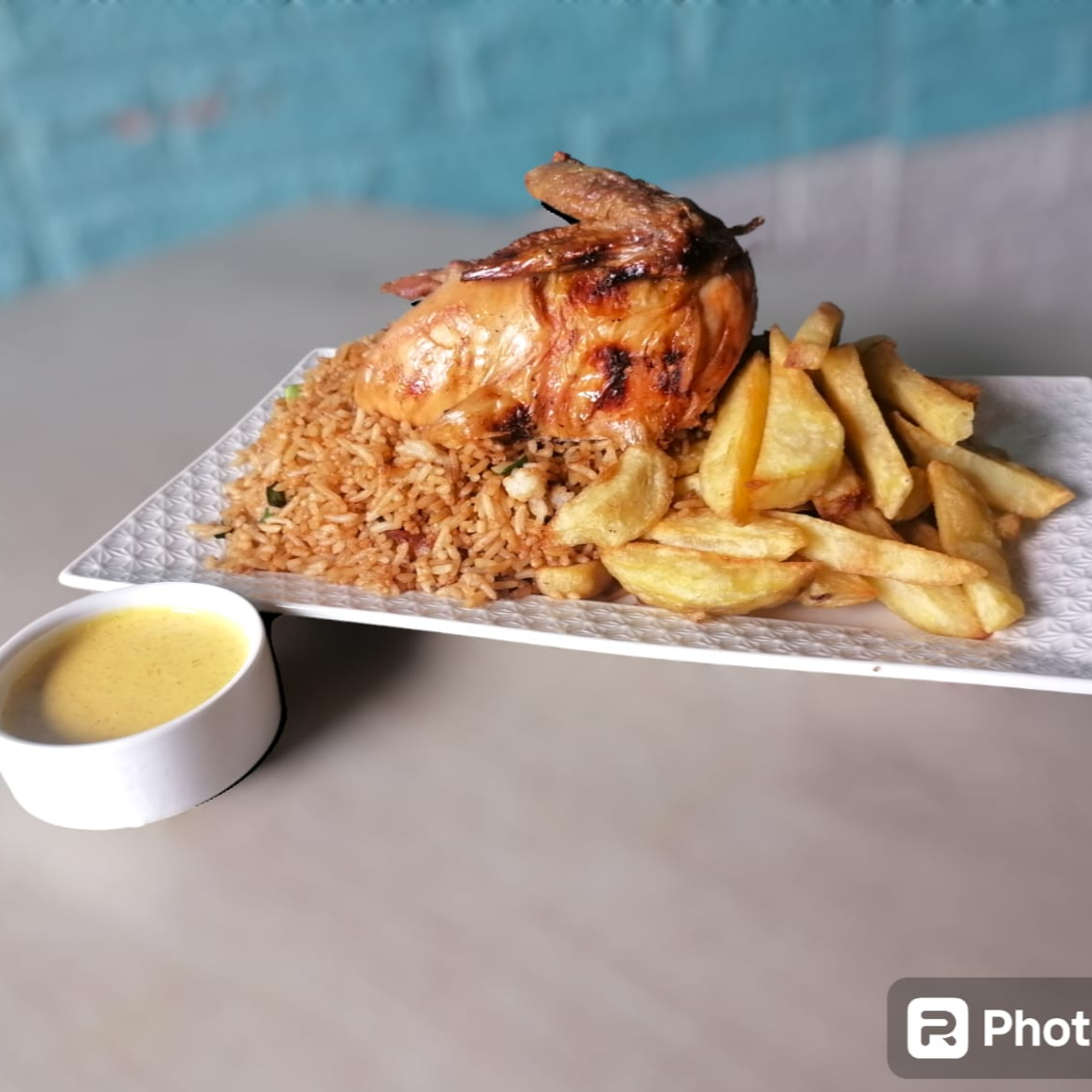 1/4 de pollo al cilindro