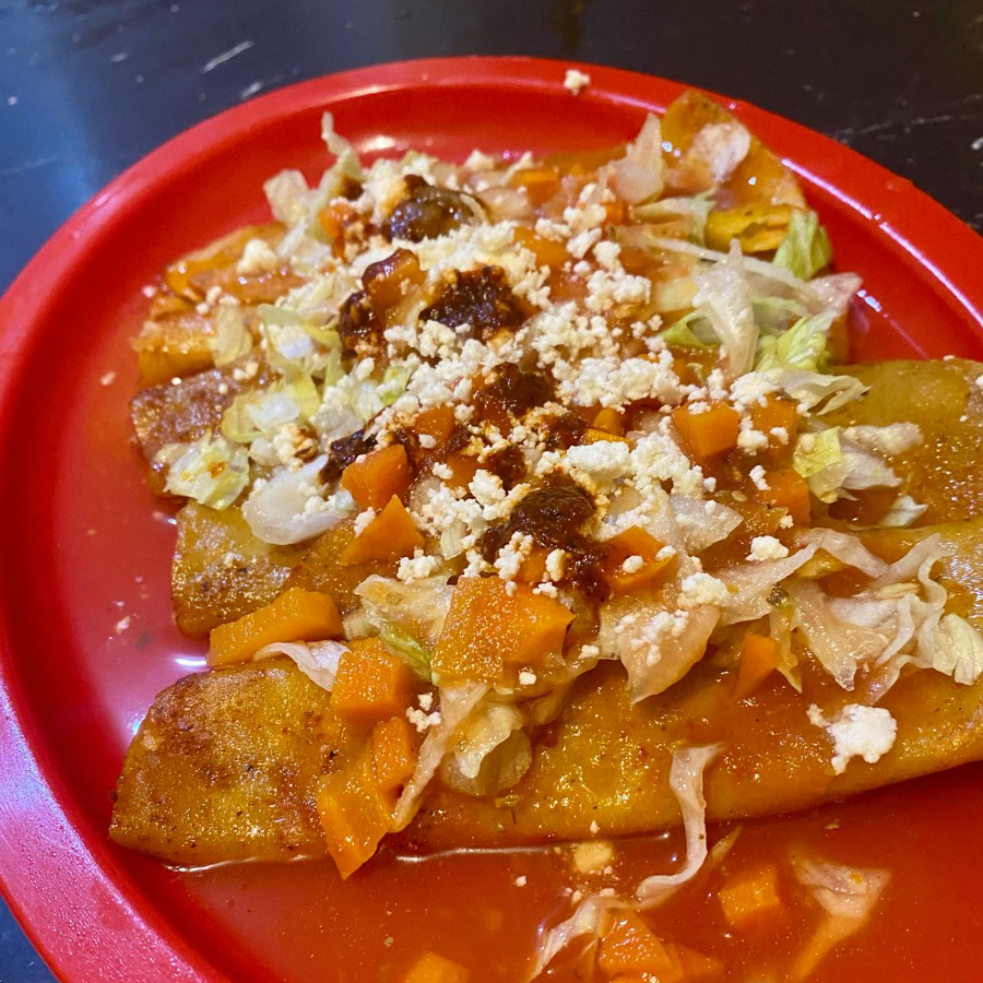 4 Enchiladas Enmoladas (Solo Frijol)
