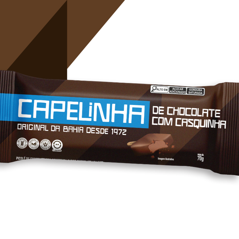 Picolé de Chocolate com Casquinha - Capelinha