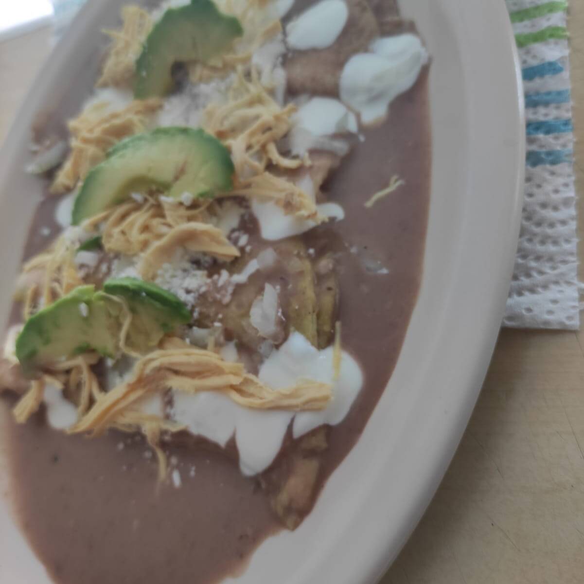 Enfrijoladas . (comida corrida)