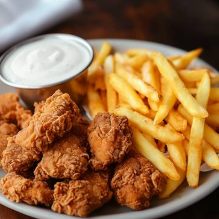 Boneless y Papas Fritas