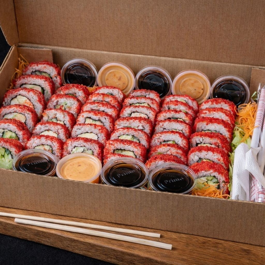 Omu sushis Flaming hot
