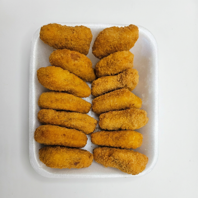 Porção de 20 nuggets sequinhos tamanho G.