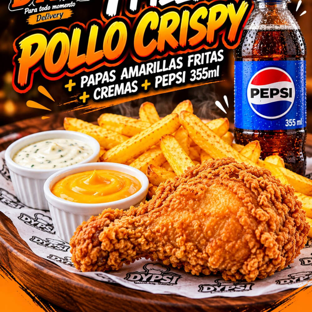 POLLO CRISPY+PAPAS AMARILLAS+BEBIDA