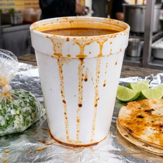 Consomé con Carne Vaso 8 oz