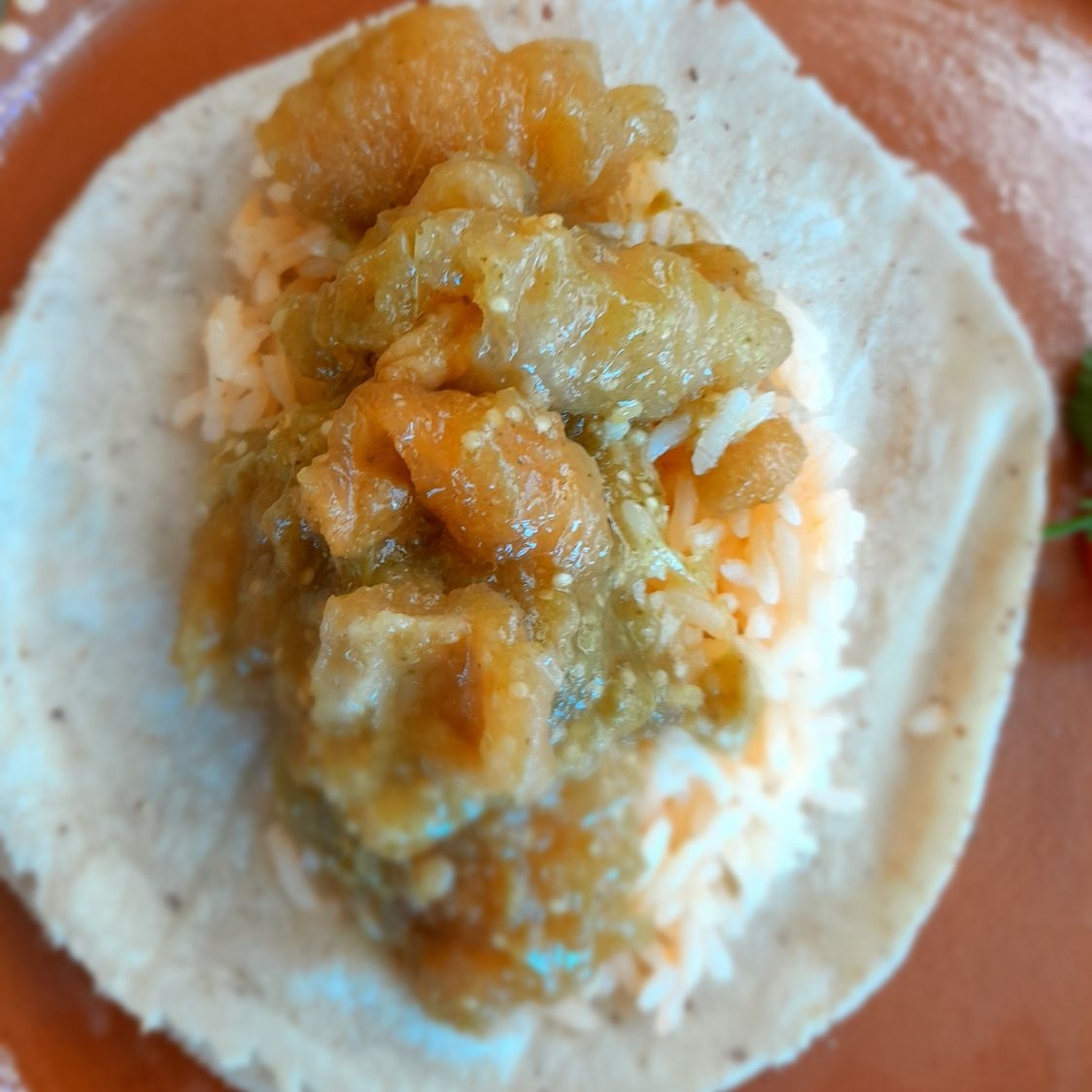 Taco de Chicharrón en Salsa Verde