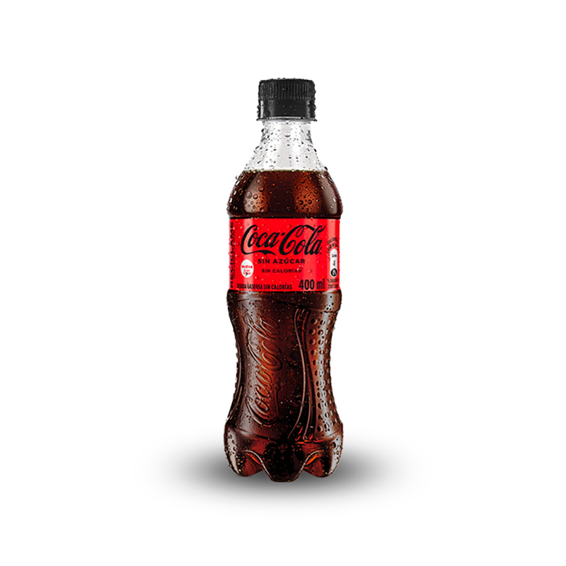 Coca Cola sin azucar 400ml.