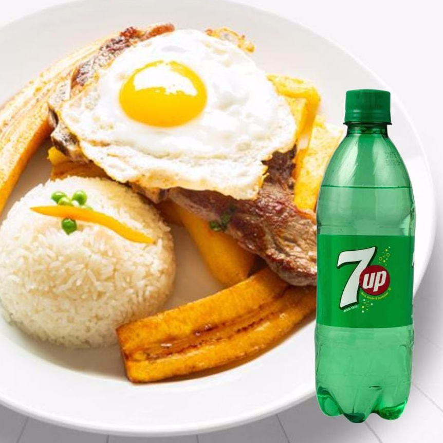 Churrasco a Lo Pobre + 7up 500ml