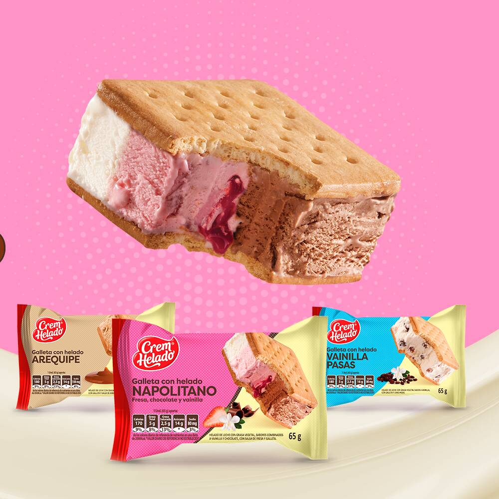 Galleta con helado