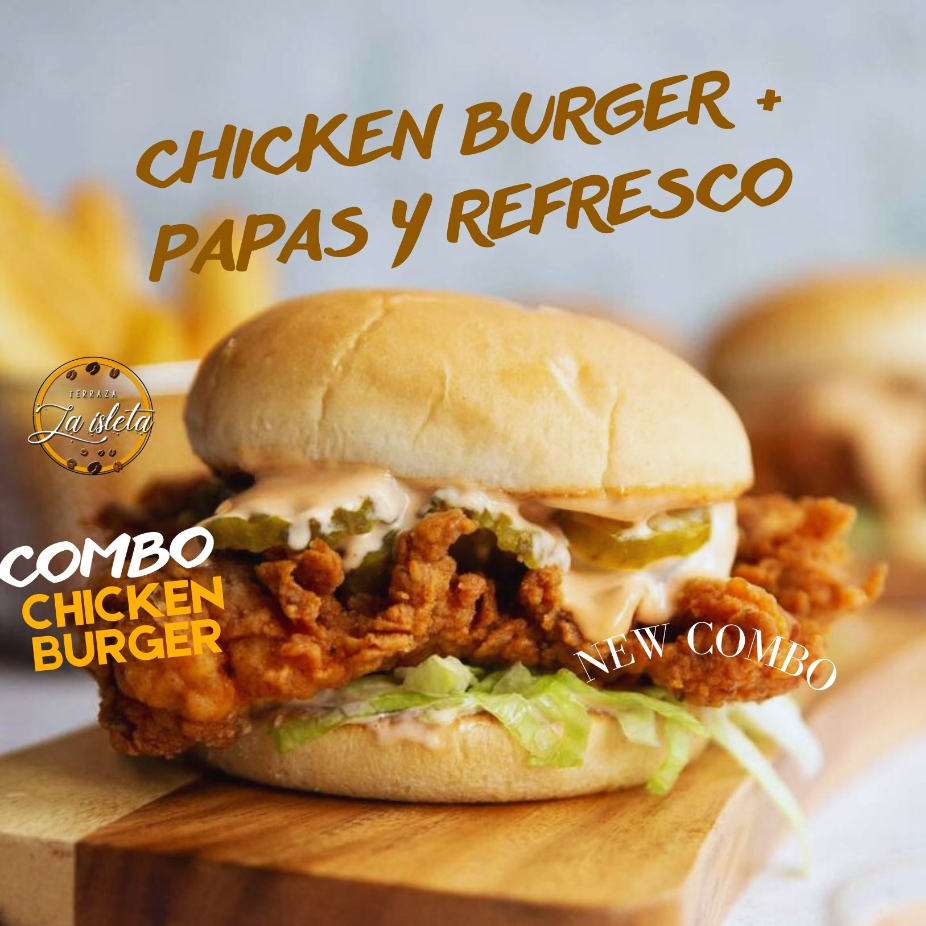 Chicken Burger + Refresco
