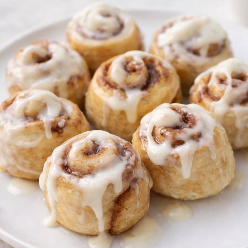 Mini Roles Suavecitos Glaseados de Queso Crema 4pz