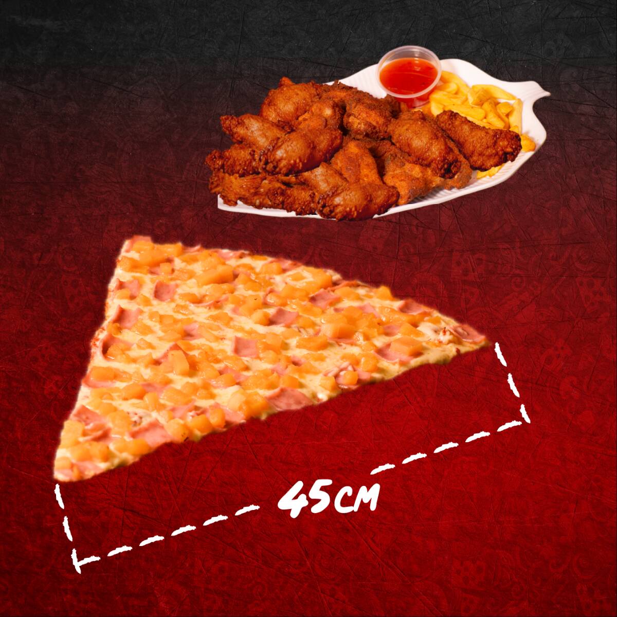 Combo 12 Alitas + Pizza + Gaseosa 1.5 Lts