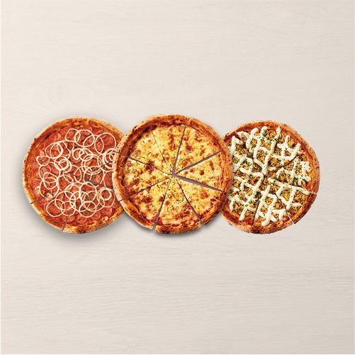 Compre 3 pizzas grandes tradicionais à sua escolha e economize. Peça agora!