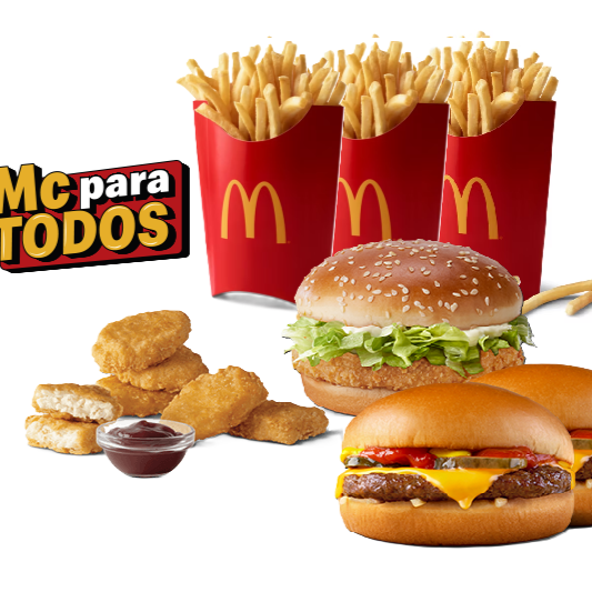 2 Hamburguesas C/Q➕1McPollo➕3Papas GD´s➕Nuggets 6