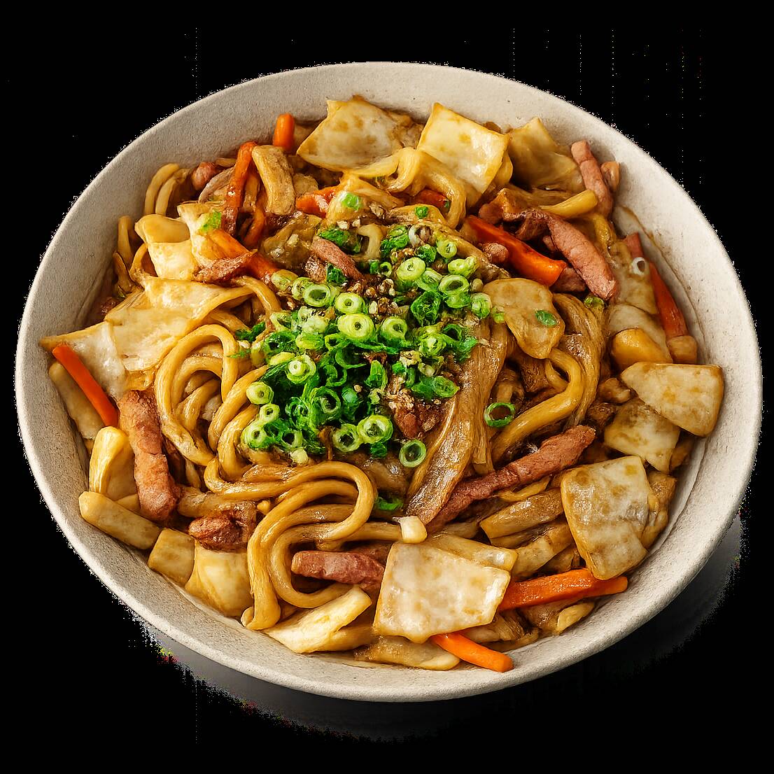 Yakiudon tem o preparo semelhante ao yakissoba com a diferença na massa, no caso utilizamos a massa de udon que é mais macia e grossa. O molho seja a receita Original japonesa e leva shoyu, mirim, molho inglês e molho de ostra. Também leva cenoura, cebola, brócolis e repolho. É muito saboroso. Foto ilustrativa