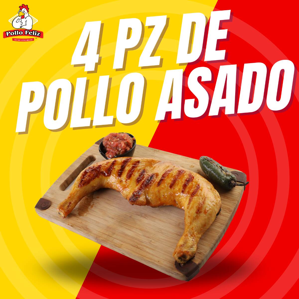4pz de Pollo Asado al Carbón