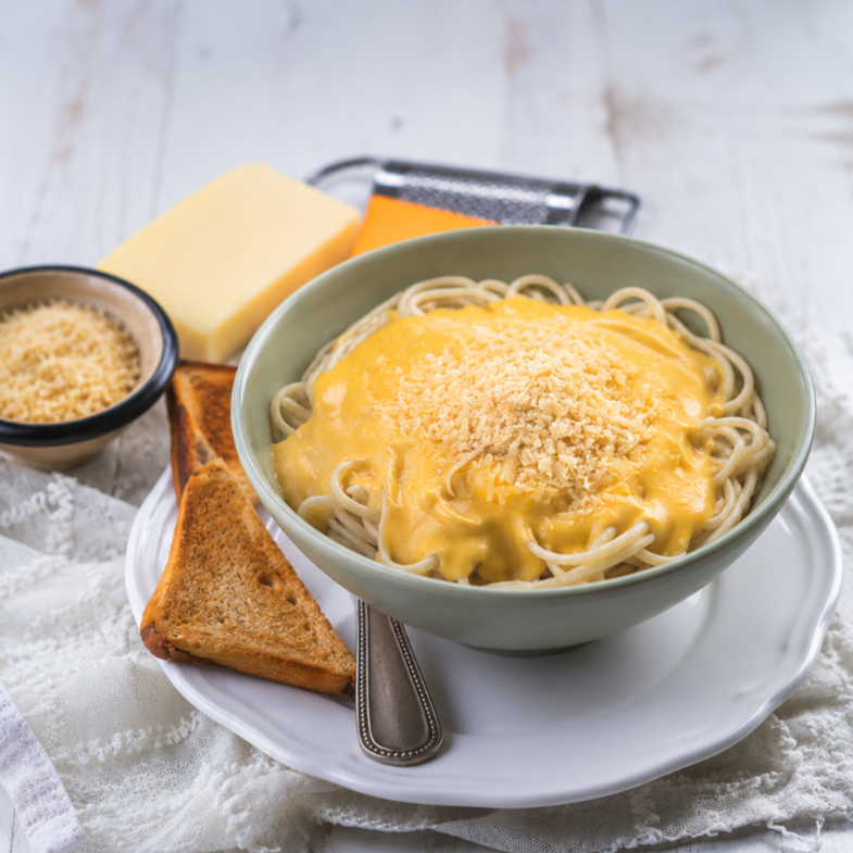 Spaguetti tres quesos