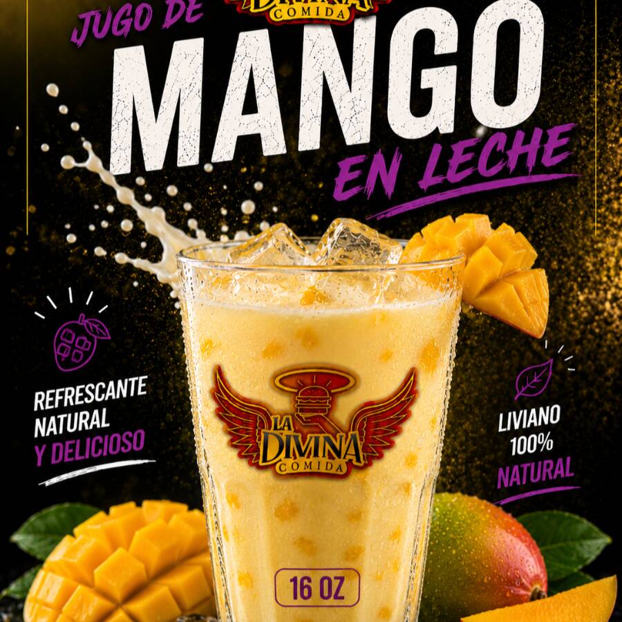 JUGO DE MANGO EN LECHE