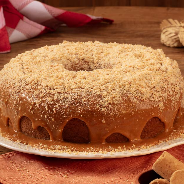 Delicioso Bolo de leite, com paçoca caseira. Opção de cobertura: doce de leite, polvilhado com paçoca caseira. Imagem meramente ilustrativa.
Bolo pequeno serve até 8 fatias
Bolo grande serve até 16 fatias