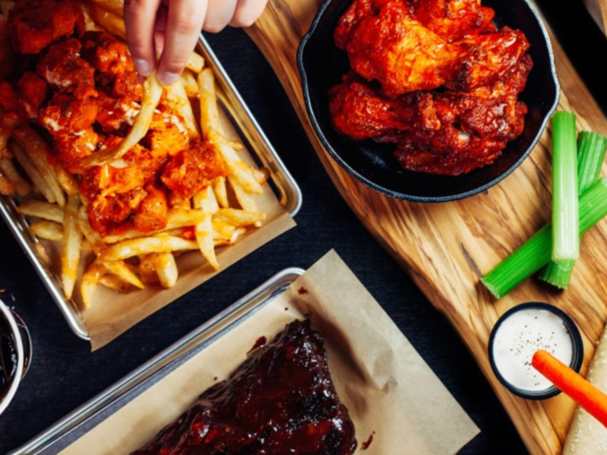 wings ribs and burgers