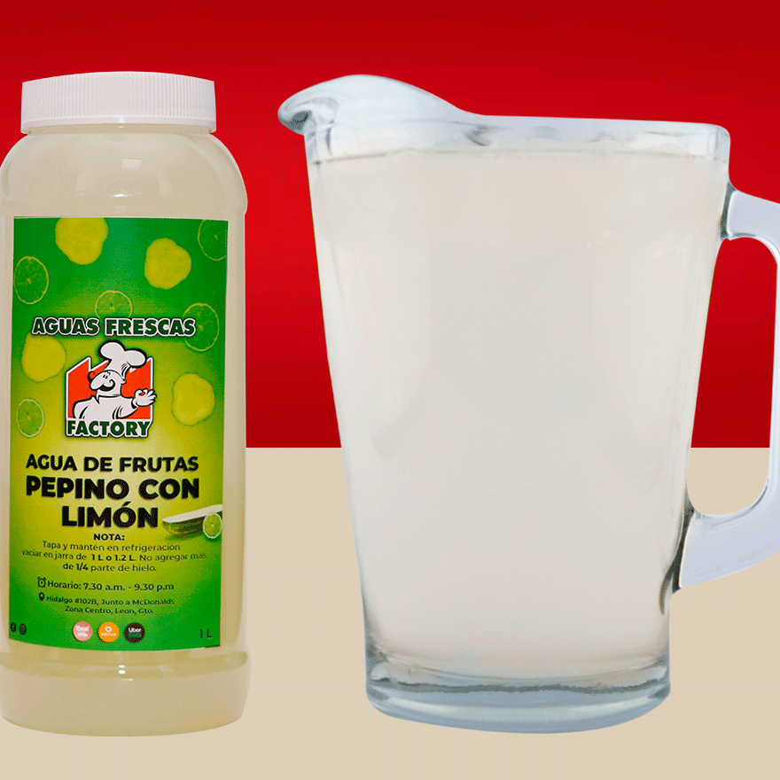 Agua de Pepino con Limón 1 L