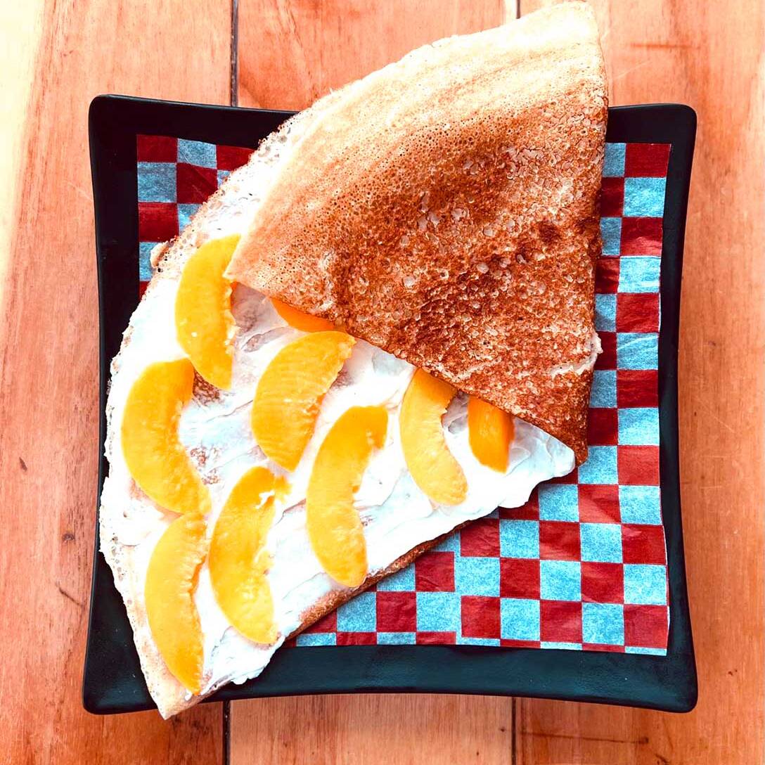 Crepa Philadelphia con Durazno