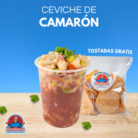 CEVICHE CAMARON COCIDO 1/2 LT