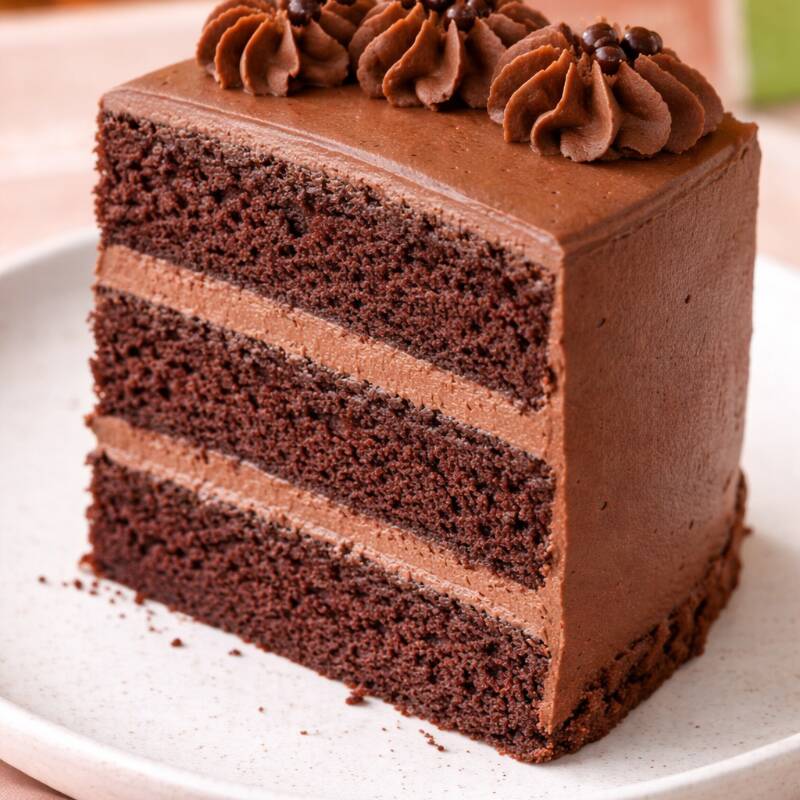 Rebanada de Pastel de Chocolate