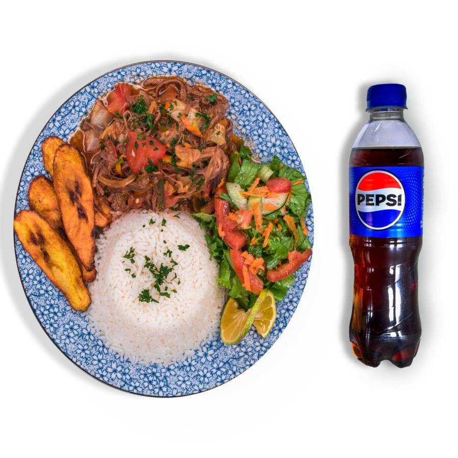 Combo Individual: Casado Carne Mechada+Pepsi 355ml