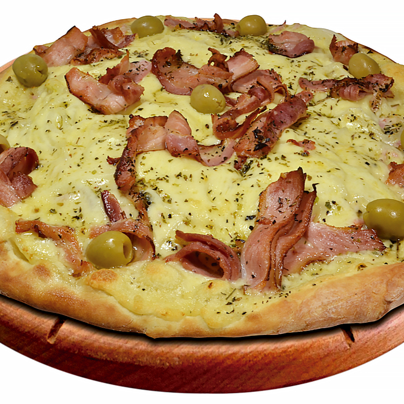 Presunto, Cebola, Palmito, Mussarela e Bacon