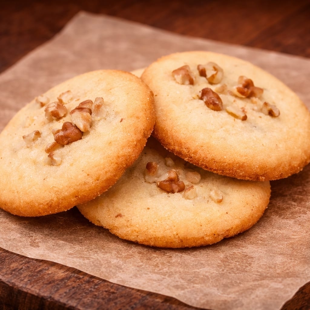 Galleta de mantequilla con nuez