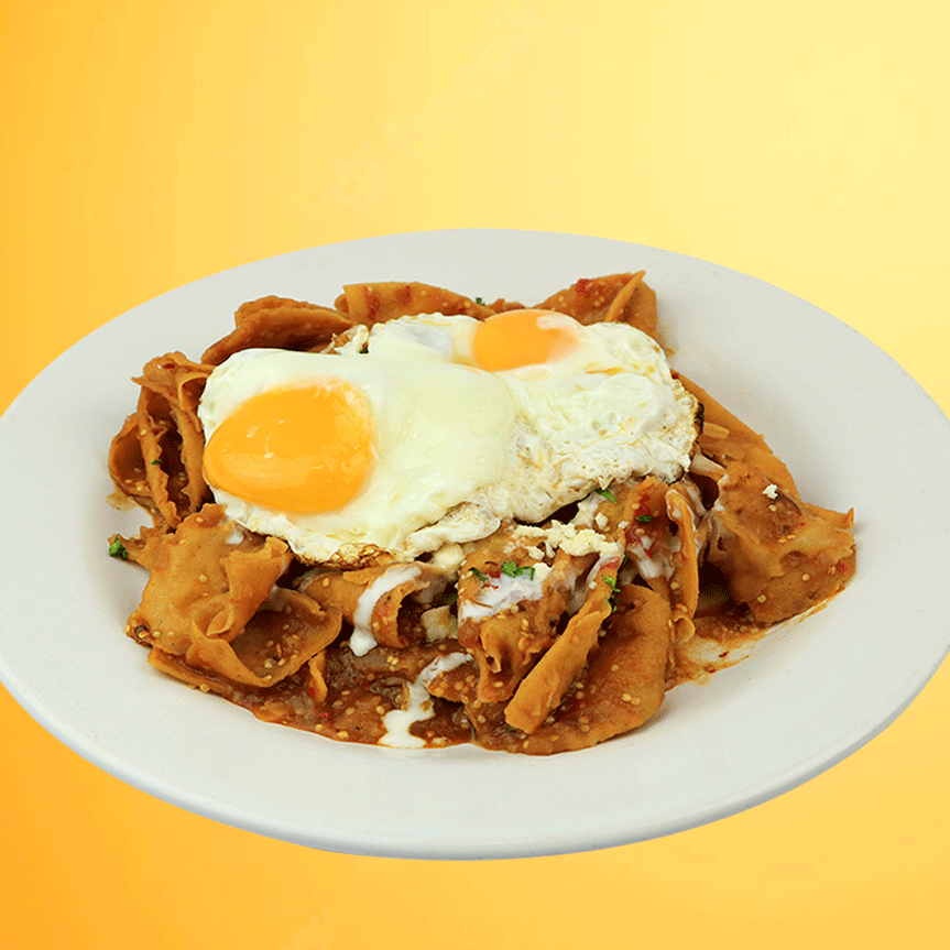 Huevos Estrellados en Chilaquiles C