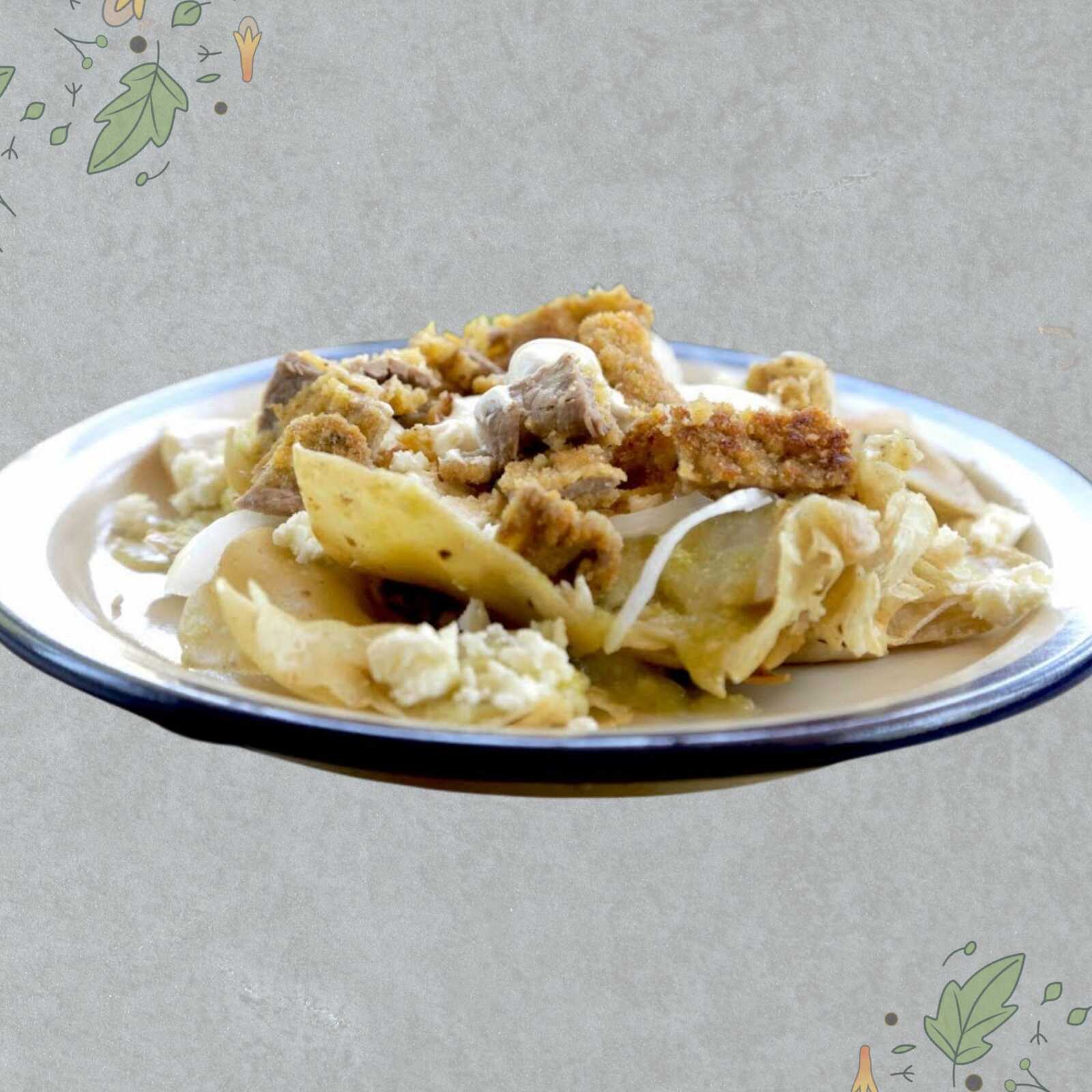 Chilaquiles con Milanesa de Pollo