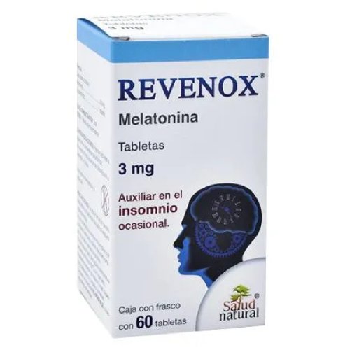 Revenox (Melatonina) 3 Mg Caja con 60 Tabletas