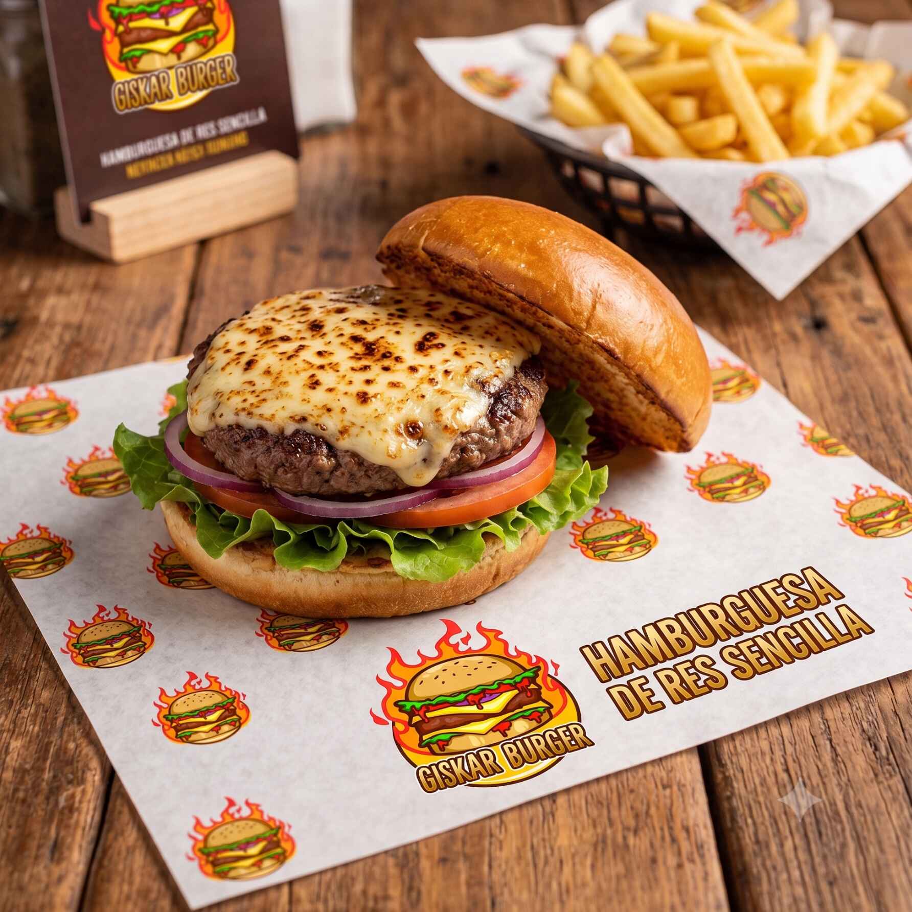 Hamburguesa de Res Sencilla