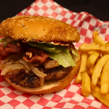 Hamburguesa BBQ Tocino
