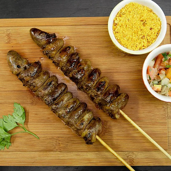 deliciosos coração bem temperado e no ponto
