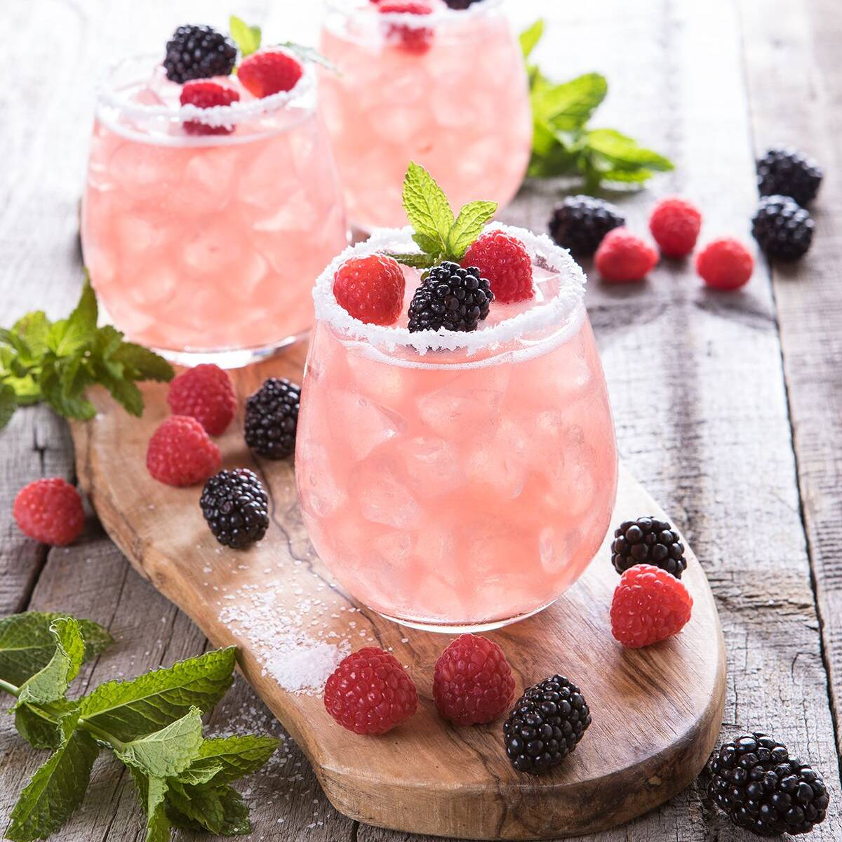 limonada de frutos rojos