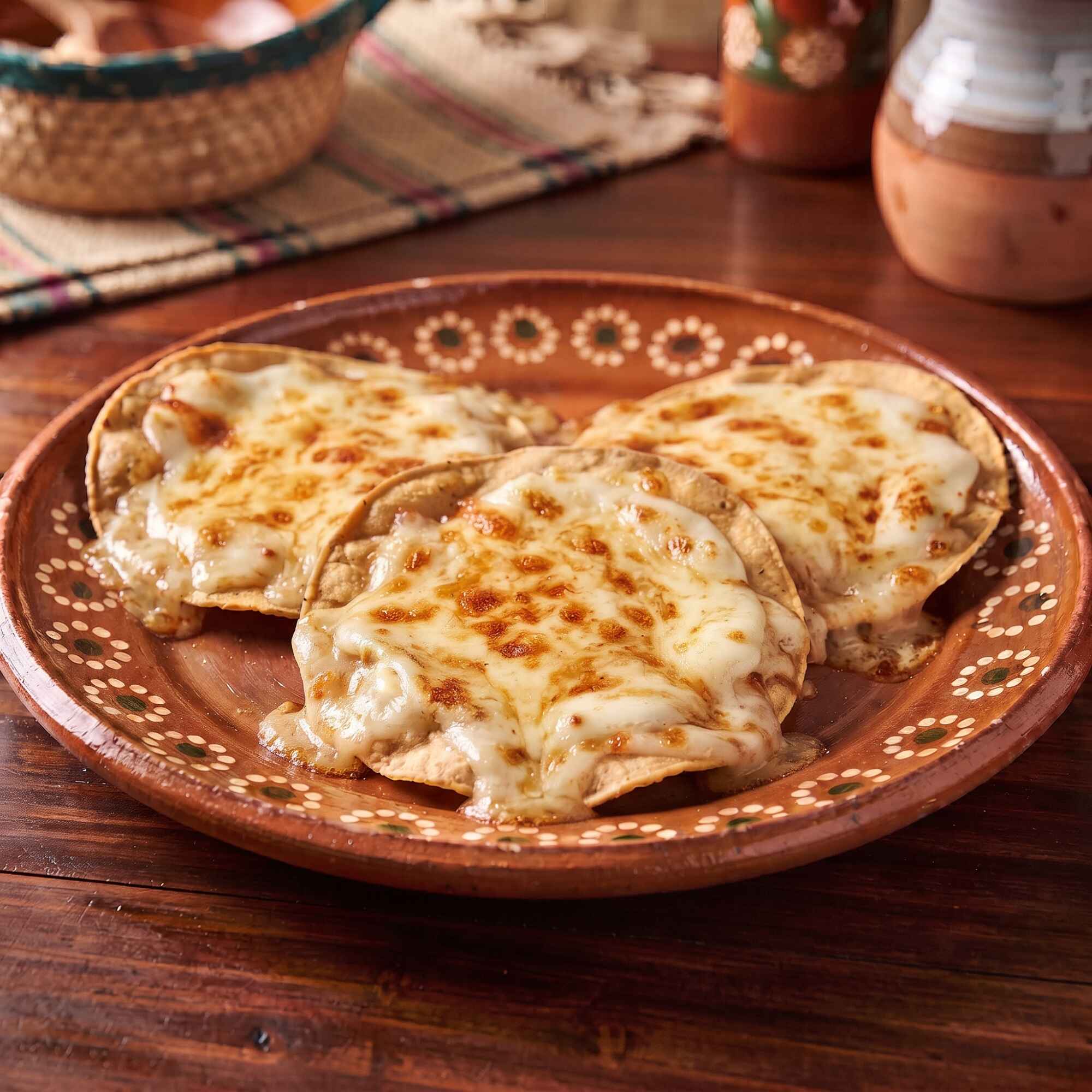 Tostadita de maiz con Queso