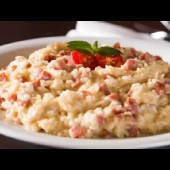 Risoto calabresa com bacon