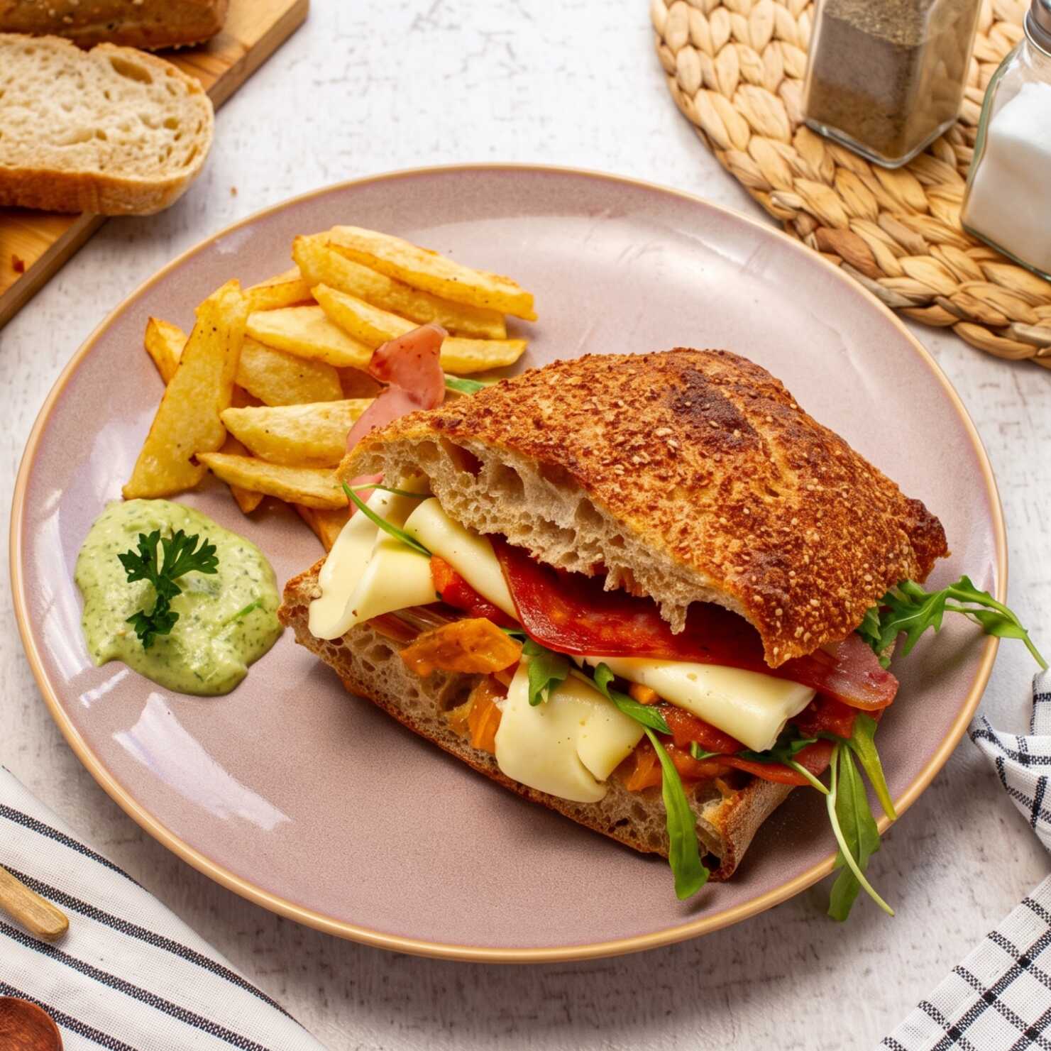 Sándwich de Jamón y Queso